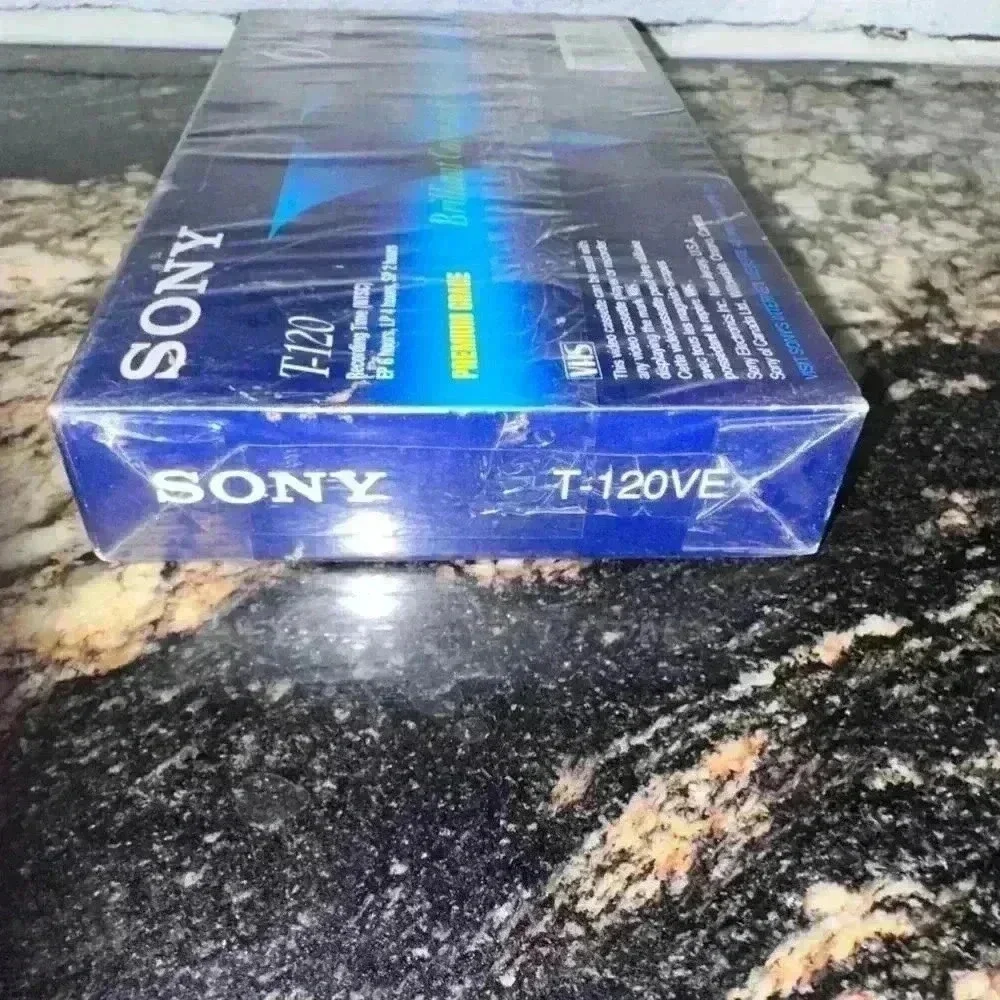 Sony VHS Tape T-120 6 Hours Blue NEW in plastic!!